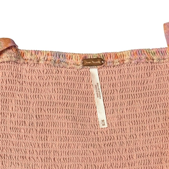 Revolve Free People ENDLESS LOVE Draped Pink Orange Floral Crop Top Size M #1652 - Picture 5 of 7